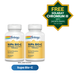 [TP] SOLARAY SUPA BIO-C 120c TWINPACK-MAL19973034X (FREE Solaray Chromium)